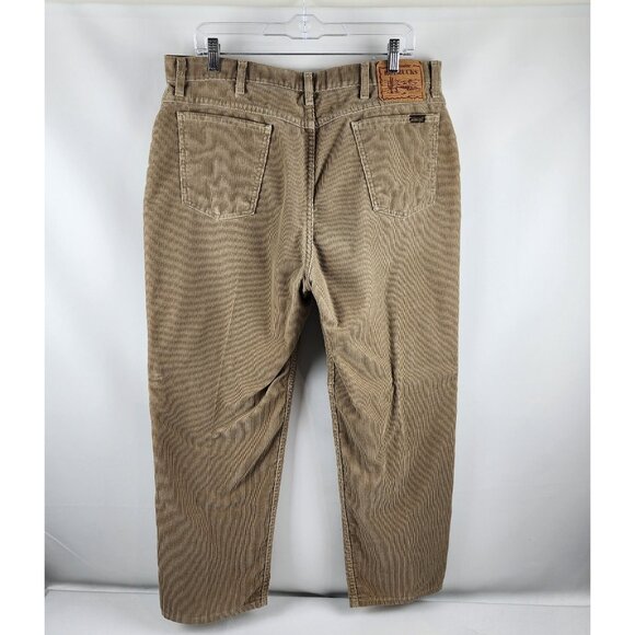 Roebucks Vintage Corduroy Pants Mens 38x29 Tan Straight Leg Regular Fit USA Made - Picture 7 of 9